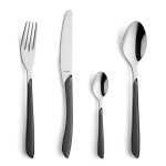 Amefa ensemble de couverts 24 pcs eclat gris ardoise Amefa ensemble de couverts 24 pcs eclat gris ardoise