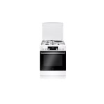 Amica - cuisinire 3 foyers gaz + 1 lectrique four multifonctions pyrolyse 77l largeur 60cm blanc acm7037rb ...