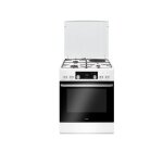 Amica - cuisinire mixte 3 foyers gaz + 1 lectrique four multifonctions catalyse 77l classe a blanc ...