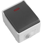 Amig - bouton poussoir etanche ip54 interrupteur ext�rieur r�sistant a l'eau 10a 230v led lumineux usage ...