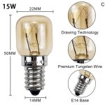 Ampoule haute temprature 220v, 15w, 25w, e14, rsistante a 300, pour four a micro - ondes, lampe vapeur ...