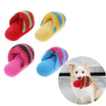 Animal de compagnie couineur jouet en peluche pantoufles forme de chiot chien son chien chat jouets a ...