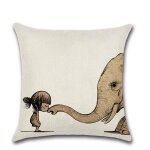 Animal el�phant dinosaure requin salon canap� c�lin taie d'oreiller cr�atif el�phant t�te animal combinaison ...