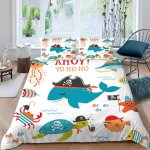 Animaux marins de dessin anim�� housse de couette x imprim�� d animaux parure de lit personnes ado fille ...