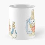 Animal peter rabbit potter rabbits kids childrens beatrix mammal eat food bite john best 11 ounce ceramic ...