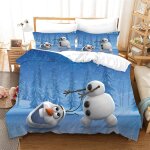 Anna & elsa parure de lit et taie d'oreiller en microfibre impression num��rique d la reine des neiges ...