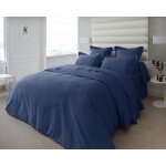 Anne de sol�ne vexin housse de couette bleu coton 260 x 240 cm