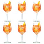 Aperol lot de 6 verres a whisky 450 ml