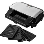 Appareil a croque - monsieur 4 en 1 - sencor - ssm 9940ss - 900 w - 4 plaques - boîtier cooltouch - argent ... Appareil a croque - monsieur 4 en 1 - sencor - ssm 9940ss - 900 w - 4 plaques - boîtier cooltouch - argent ...