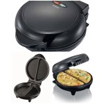 Appareil  double omelette multicuiseur 750w noir avec plaques antiadhsives