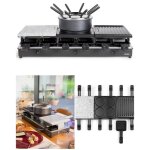 Appareil à fondue électrique 12 personnes + appareil à raclette 1650w 12 caquelons avec revêtement antiadhésif ... Appareil à fondue électrique 12 personnes + appareil à raclette 1650w 12 caquelons avec revêtement antiadhésif ...