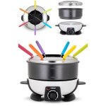 Appareil  fondue lectrique 6 personnes thermo - isoles et pare - claboussures en inox anti - adhsif ...