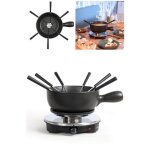 Appareil à fondue électrique avec bol en céramique de 1, 2l support en acier inoxydable avec plaque chauffante ... Appareil à fondue électrique avec bol en céramique de 1, 2l support en acier inoxydable avec plaque chauffante ...