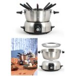 Appareil à fondue électrique inox 8 personnes 1l8 en acier inoxydable Appareil à fondue électrique inox 8 personnes 1l8 en acier inoxydable