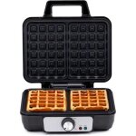 Appareil � gaufres 1000w chauffe rapide gaufrier 2 plaques r�vetement anti - adh�sif 230v alpina