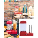 Appareil � hot dog - livoo - 340w - cuisson vapeur - capacit� 6 saucisses - rouge