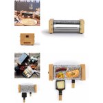 Appareil  raclette 2 personnes en bois design 350w pieds antidrapant - bouton marche / arrt