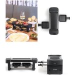 Appareil  raclette 2 personnes noir avec plateau gril amovible avec revtement antiadhsif pieds antidrapant ...