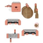 Appareil à raclette 2 personnes rose plateau en granite pieds antidérapants + 2 planches et 2 spatules ... Appareil à raclette 2 personnes rose plateau en granite pieds antidérapants + 2 planches et 2 spatules ...