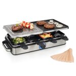 Appareil a raclette pour 8 personnes multifonctions 1400w gris noir
