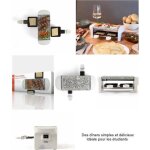 Appareil à raclette blanc 2 personnes avec plateau amovible en granite pieds antidérapants Appareil à raclette blanc 2 personnes avec plateau amovible en granite pieds antidérapants