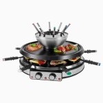Appareil � raclette et fondue 8 personnes proficook pc - rg / fd1245