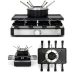 Appareil raclette - grill - plancha - fondue - crêpière 1400w 8 personnes 8 poêlons + 8 raclettes 8 piques ... Appareil raclette - grill - plancha - fondue - crêpière 1400w 8 personnes 8 poêlons + 8 raclettes 8 piques ...