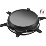 Appareil a raclette multifonctions 3 en 1 pour 6 personnes 700w noir gris Appareil a raclette multifonctions 3 en 1 pour 6 personnes 700w noir gris