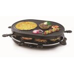 Appareil à raclette multifonctions 4 en 1 pour 8 personnes 1200w noir Appareil à raclette multifonctions 4 en 1 pour 8 personnes 1200w noir