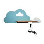 Applique pour enfants avec �tag�re bleu nuage