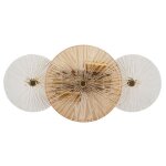 Applique en m�tal dor� et verre (42 x 8 x 20 cm)