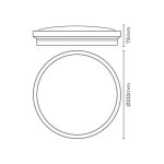 Applique murale circulaire led 18w 1820lm 4000k �33x7, 3cm effet bois