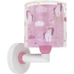 Applique murale enfant - dalber - unicorns - motif licornes - l 20 cm - h 24 cm - rose