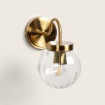 Applique murale ext�rieur m�tal et verre driyah dor�