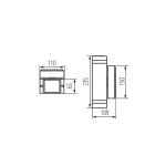 Applique murale ext�rieure 2xgu10 carr� noire - noir