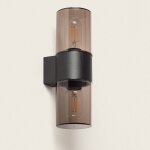 Applique murale ext�rieure aluminium deux spots solok noir 110 mm