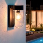 Applique murale ext�rieure solaire led 1, 5w aluminium enzo noir