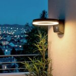 Applique murale ext�rieure solaire led 5w aluminium avec d�tecteur de mouvement aris noir