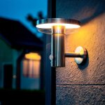 Applique murale ext�rieure solaire led 5w aluminium avec d�tecteur de mouvement barton argent