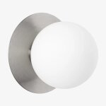 Applique murale en fer et cristal anine gris chrom� Ø15 cm