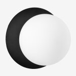 Applique murale en fer et cristal anine noir �15 cm