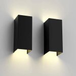 Applique murale led 2x12w, angle r�glable, ip65 etanche, design moderne int�rieur / ext�rieur.