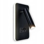 Applique murale led cunda horoz 10 + 3�w 700�lm 4200�k usb - c noir