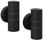Applique murale led d'extrieur 2 pcs inox vers le bas / haut