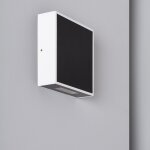 Applique murale led ext�rieure aluminium roma 6w noire blanc chaud 3000k