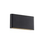 Applique murale led ext�rieure aluminium vesta 12w eclairage double face noire blanc chaud 2700k