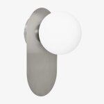 Applique murale nacariel en acier inoxydable et verre gris chrom� ¿25 cm