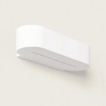 Applique murale pl�tre double eclairage lonjong blanc