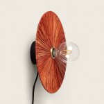 Applique murale raphia kanga terre cuite