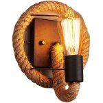 Applique murale retro applique murale en corde de chanvre balcon restaurant bar applique murale decorative ...